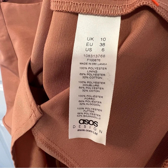 ASOS design  mini structured dress with under bust cut out detail size 6 - Picture 10 of 11